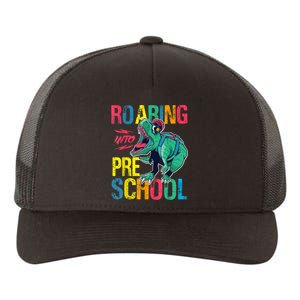 Roaring Into Preschool Dinosaur First School Day School Dino Yupoong Adult 5-Panel Trucker Hat