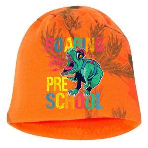 Roaring Into Preschool Dinosaur First School Day School Dino Kati - Camo Knit Beanie