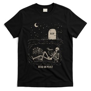 Read In Peace Halloween Retro Read Banned Books T-Shirt