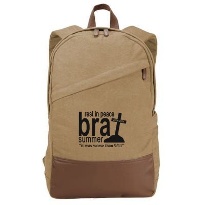 Rest In Peace Brat Summer Cotton Canvas Backpack