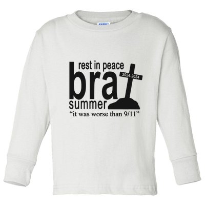Rest In Peace Brat Summer Toddler Long Sleeve Shirt