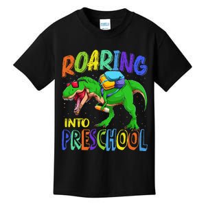 Roaring Into Preschool Dinosaur T Rex Back to School Kids T-Shirt