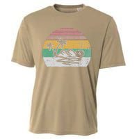 Retro Island Paradise With Palm Trees Cooling Performance Crew T-Shirt