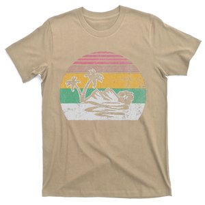 Retro Island Paradise With Palm Trees T-Shirt