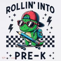 Rollin Into Pre K Dinosaur First Day Pre K Im Ready For Prek Full Zip Hoodie