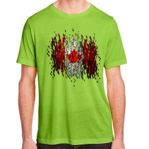 Ripped Canada Canadian Torn Flag Adult ChromaSoft Performance T-Shirt