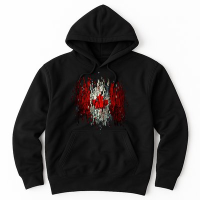 Ripped Canada Canadian Torn Flag Hoodie