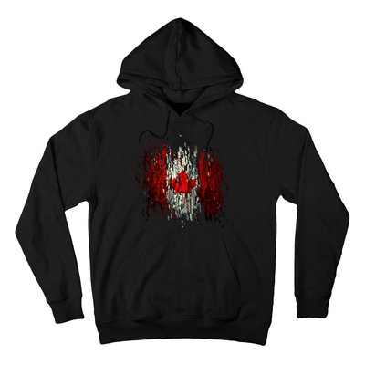 Ripped Canada Canadian Torn Flag Hoodie