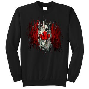 Ripped Canada Canadian Torn Flag Sweatshirt