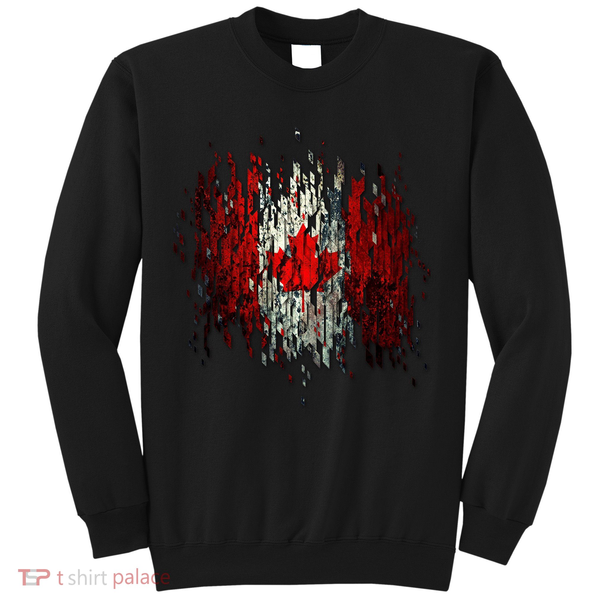 Ripped Canada Canadian Torn Flag Sweatshirt