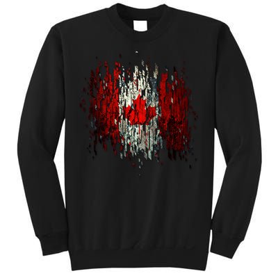 Ripped Canada Canadian Torn Flag Sweatshirt