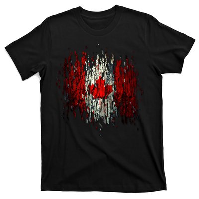 Ripped Canada Canadian Torn Flag T-Shirt