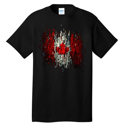 Ripped Canada Canadian Torn Flag Tall T-Shirt