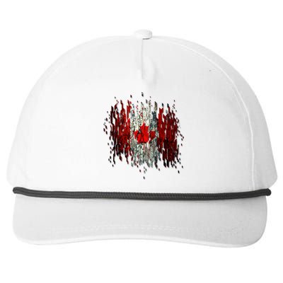 Ripped Canada Canadian Torn Flag Snapback Five-Panel Rope Hat