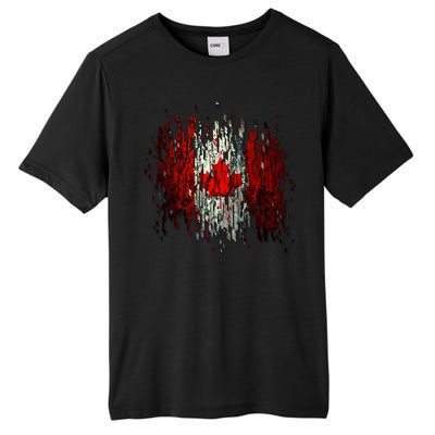 Ripped Canada Canadian Torn Flag Tall Fusion ChromaSoft Performance T-Shirt