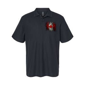 Ripped Canada Canadian Torn Flag Softstyle Adult Sport Polo