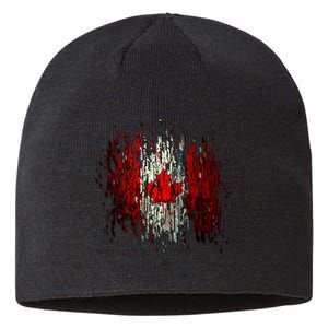 Ripped Canada Canadian Torn Flag Sustainable Beanie