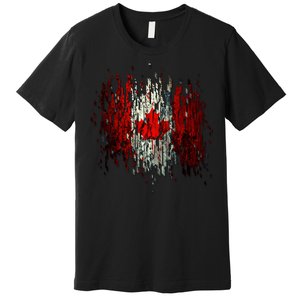 Ripped Canada Canadian Torn Flag Premium T-Shirt