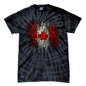 Ripped Canada Canadian Torn Flag Tie-Dye T-Shirt