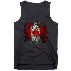 Ripped Canada Canadian Torn Flag Tank Top