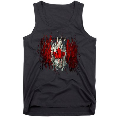 Ripped Canada Canadian Torn Flag Tank Top