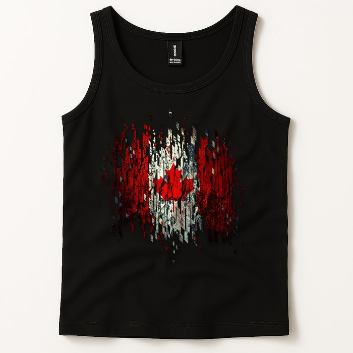 Ripped Canada Canadian Torn Flag Tank Top