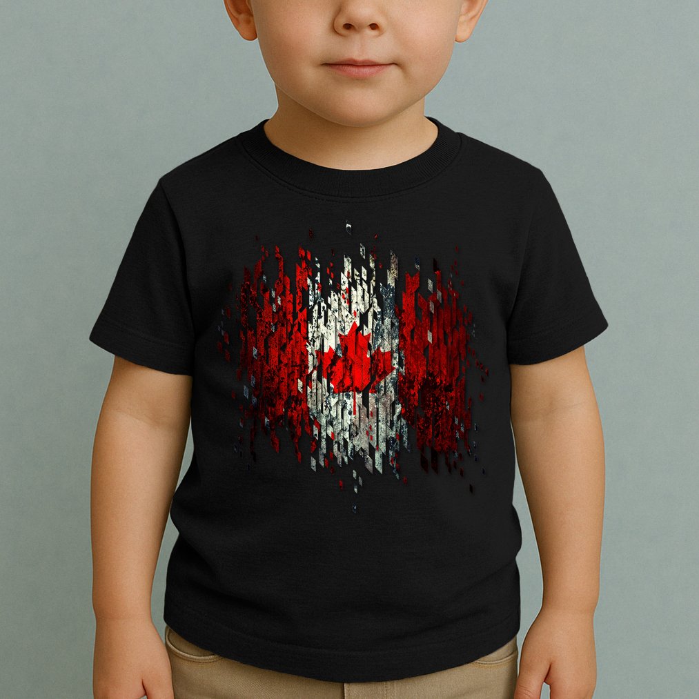 Ripped Canada Canadian Torn Flag Toddler T-Shirt