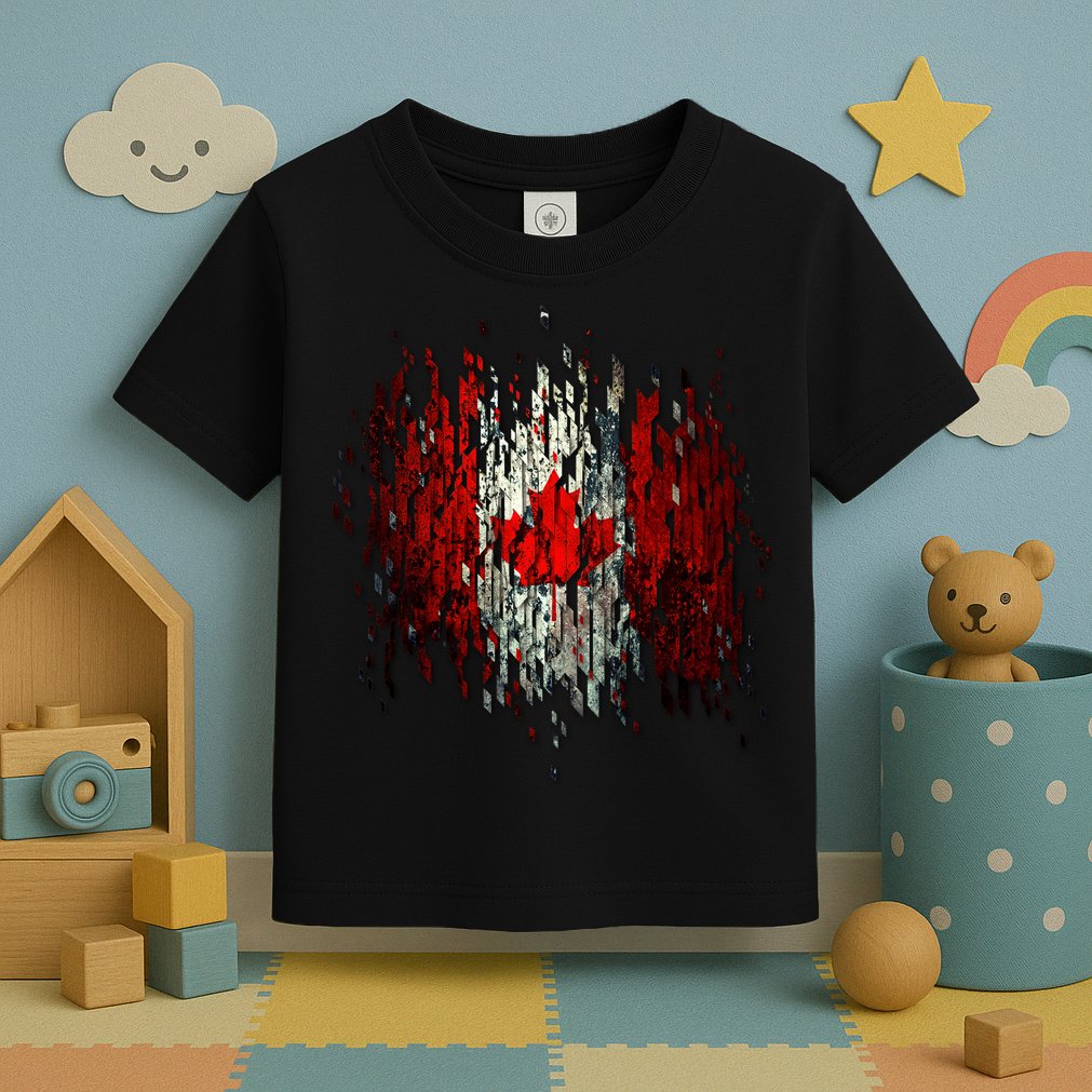 Ripped Canada Canadian Torn Flag Toddler T-Shirt