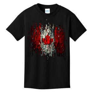 Ripped Canada Canadian Torn Flag Kids T-Shirt