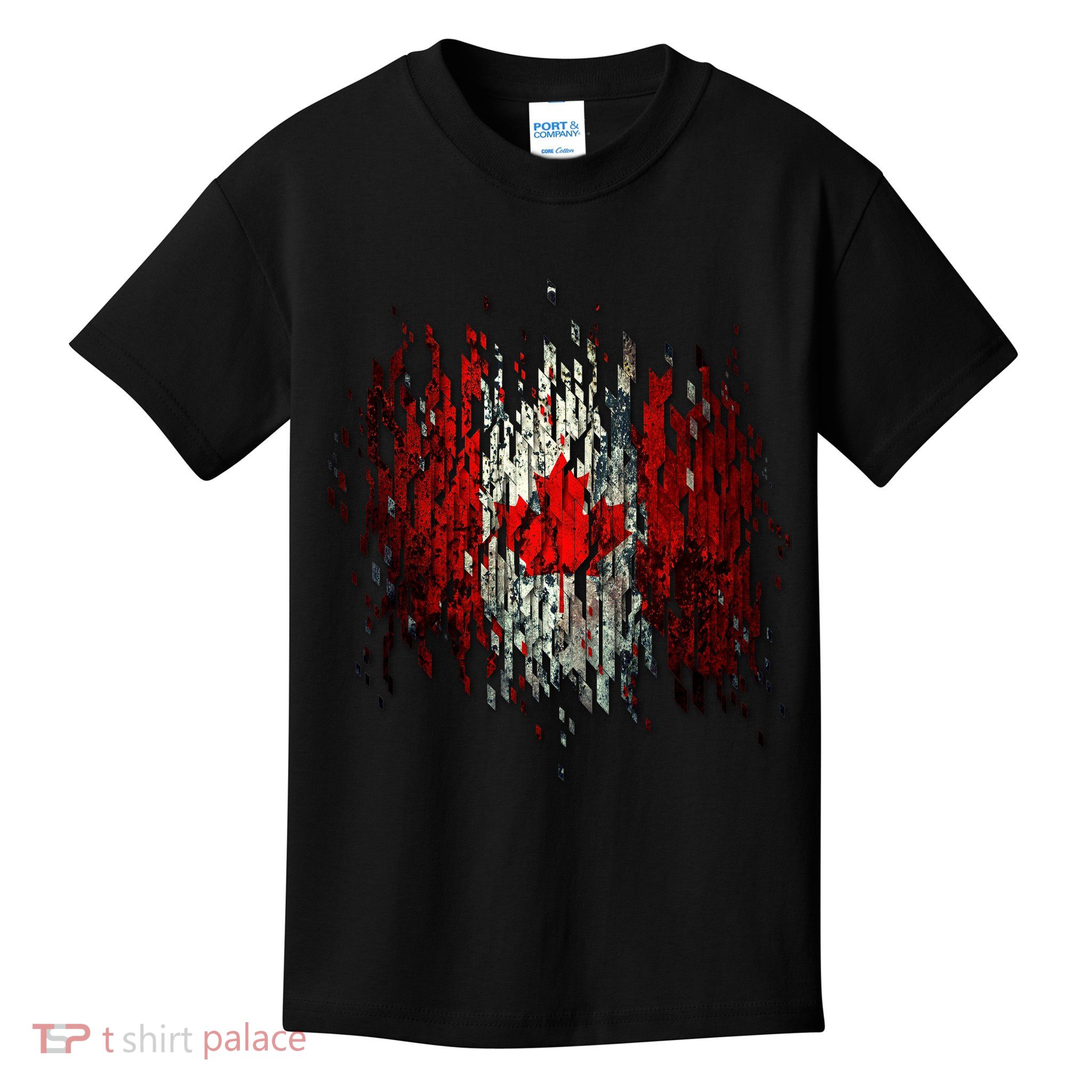 Ripped Canada Canadian Torn Flag Kids T-Shirt