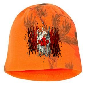 Ripped Canada Canadian Torn Flag Kati - Camo Knit Beanie