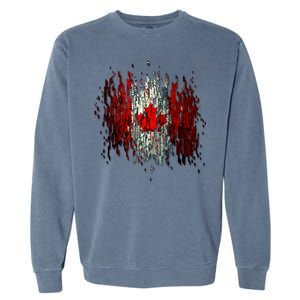 Ripped Canada Canadian Torn Flag Garment-Dyed Sweatshirt