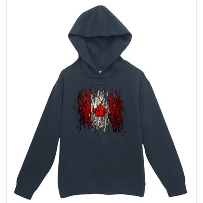 Ripped Canada Canadian Torn Flag Urban Pullover Hoodie