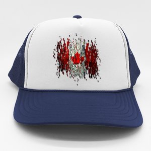 Ripped Canada Canadian Torn Flag Trucker Hat