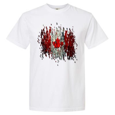 Ripped Canada Canadian Torn Flag Garment-Dyed Heavyweight T-Shirt