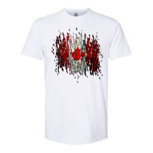 Ripped Canada Canadian Torn Flag Softstyle CVC T-Shirt