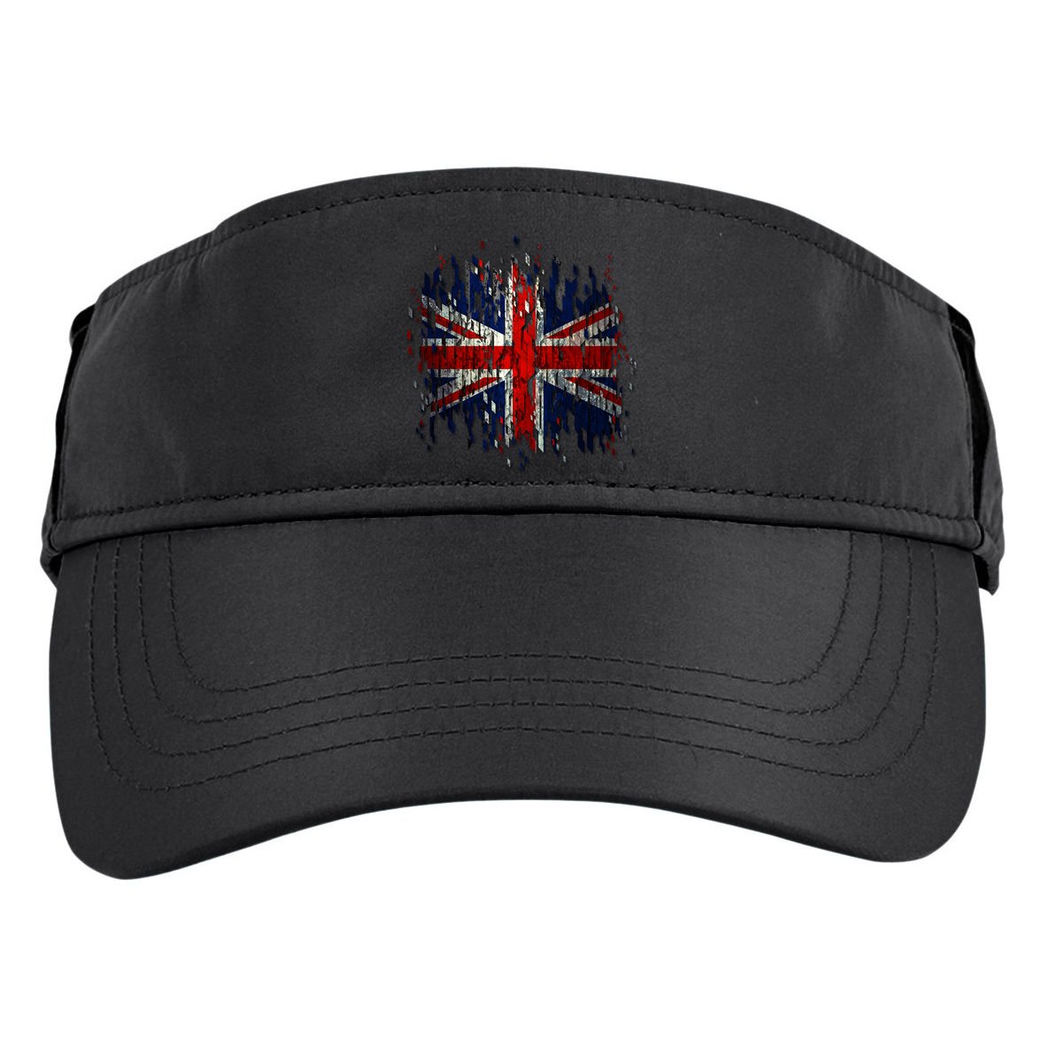 Ripped UK Great Britain Union Jack Torn Flag Adult Drive Performance Visor