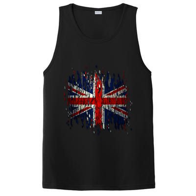Ripped UK Great Britain Union Jack Torn Flag PosiCharge Competitor Tank