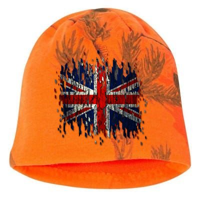 Ripped UK Great Britain Union Jack Torn Flag Kati - Camo Knit Beanie