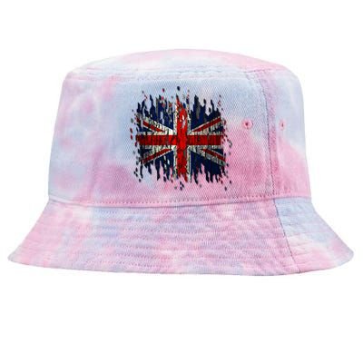 Ripped UK Great Britain Union Jack Torn Flag Tie-Dyed Bucket Hat