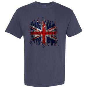 Ripped UK Great Britain Union Jack Torn Flag Garment-Dyed Heavyweight T-Shirt