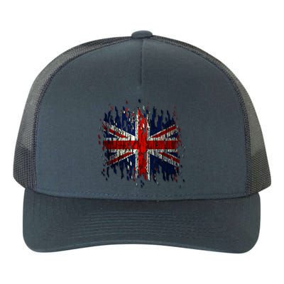 Ripped UK Great Britain Union Jack Torn Flag Yupoong Adult 5-Panel Trucker Hat