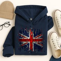 Ripped UK Great Britain Union Jack Torn Flag Hoodie