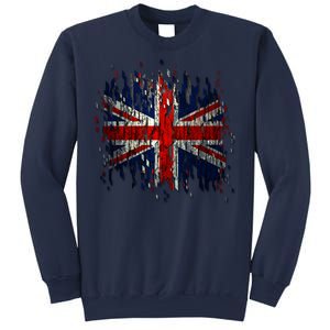 Ripped UK Great Britain Union Jack Torn Flag Sweatshirt