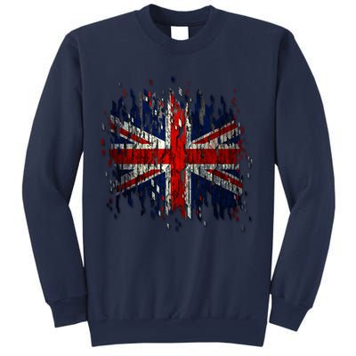 Ripped UK Great Britain Union Jack Torn Flag Sweatshirt