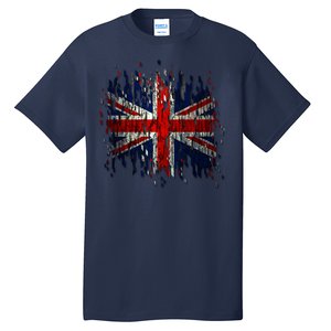 Ripped UK Great Britain Union Jack Torn Flag Tall T-Shirt