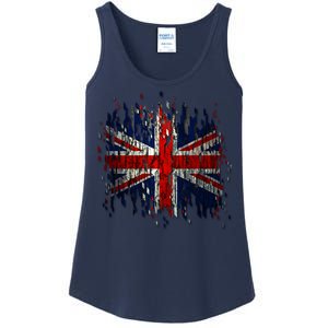 Ripped UK Great Britain Union Jack Torn Flag Ladies Essential Tank