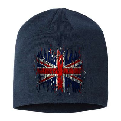 Ripped UK Great Britain Union Jack Torn Flag Sustainable Beanie