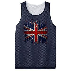 Ripped UK Great Britain Union Jack Torn Flag Mesh Reversible Basketball Jersey Tank