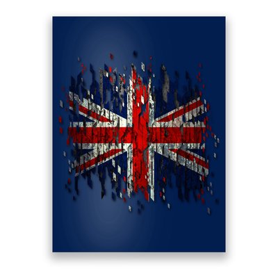 Ripped UK Great Britain Union Jack Torn Flag Poster